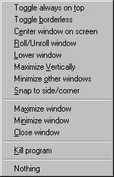 Action Menu with underlined shortcuts