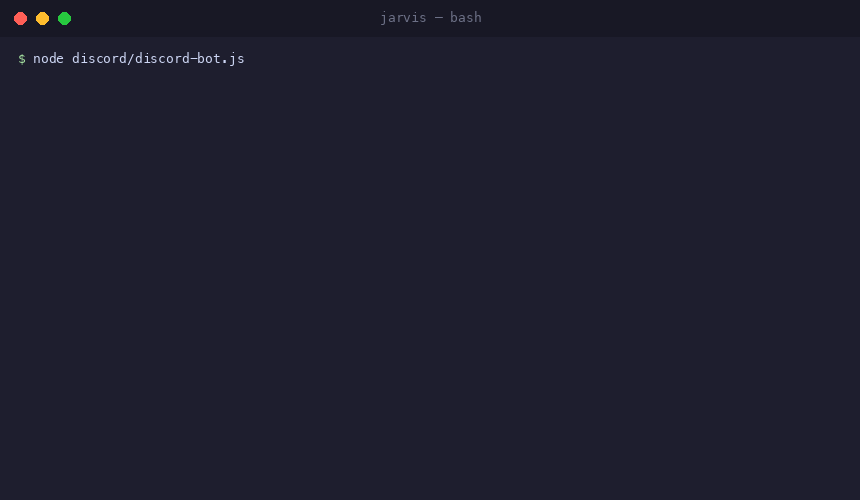 Jarvis — bot startup, cron execution, Discord chat, /status command
