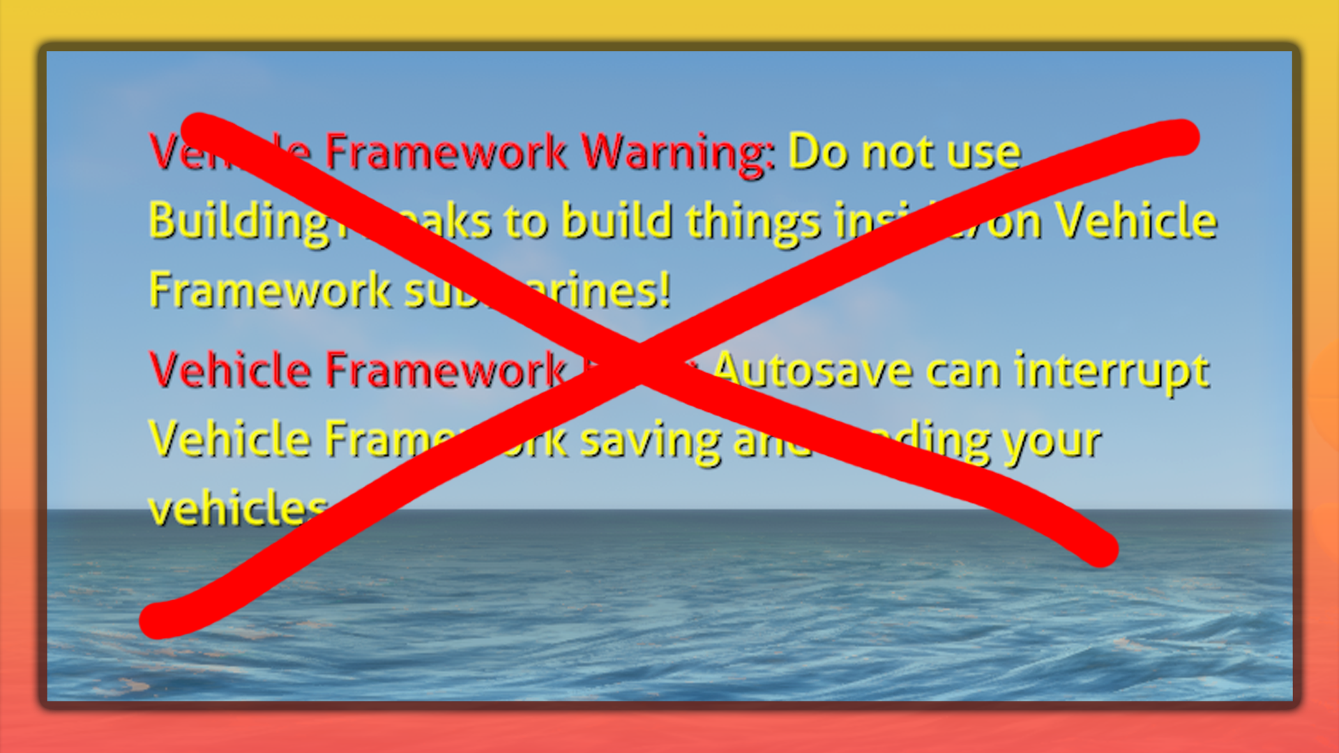 Vehicle Framework Check Disabler