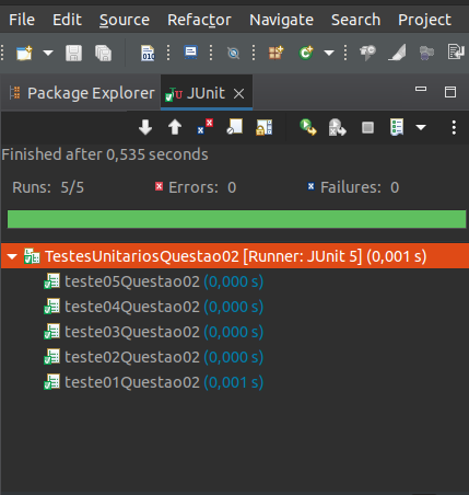 Testes Unitário Questão 02