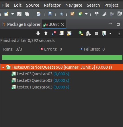Testes Unitário Questão 03