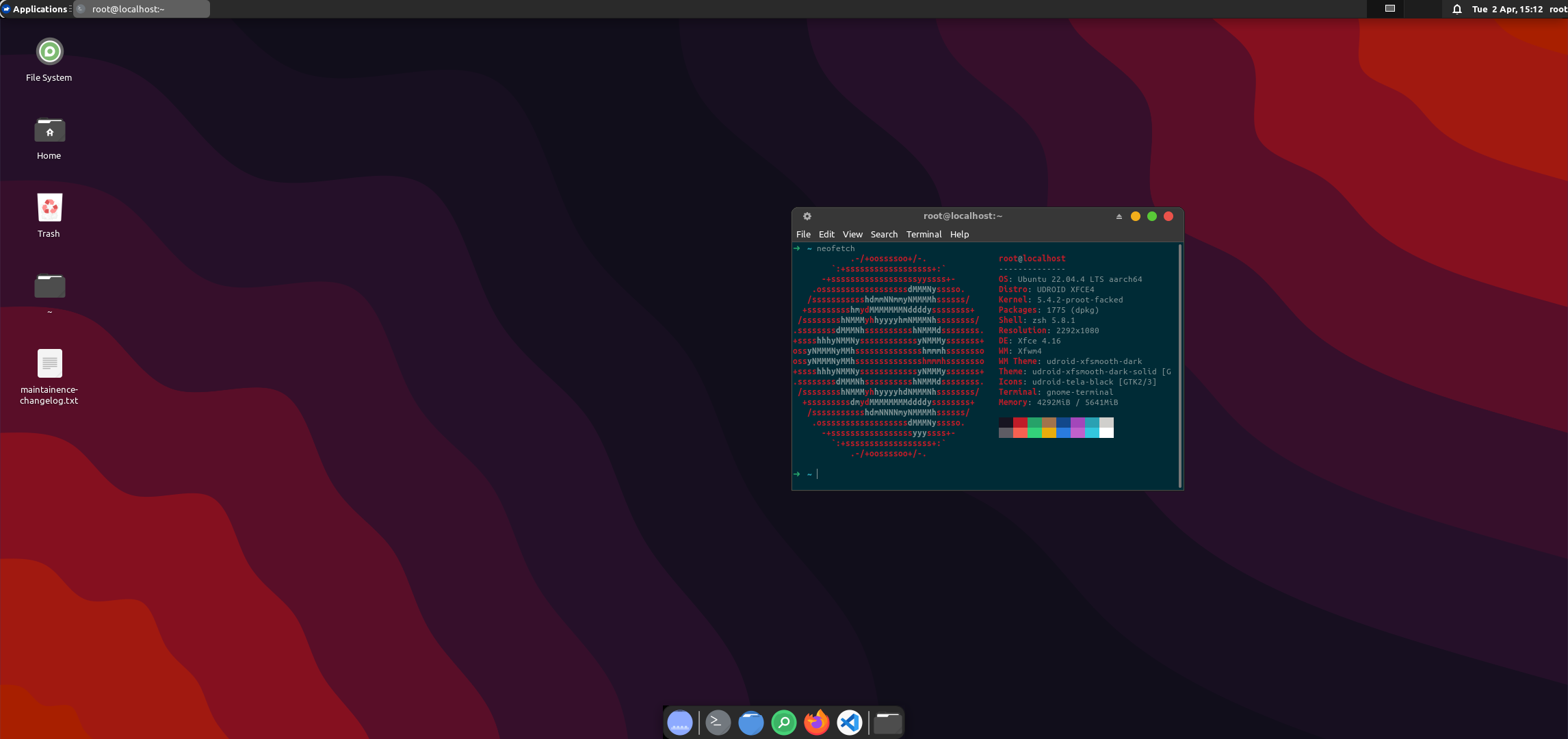 udroid xfce4