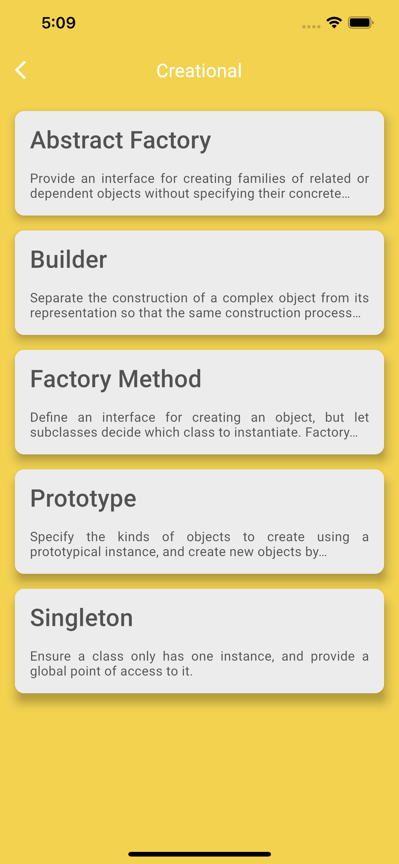 Creational Design Patterns