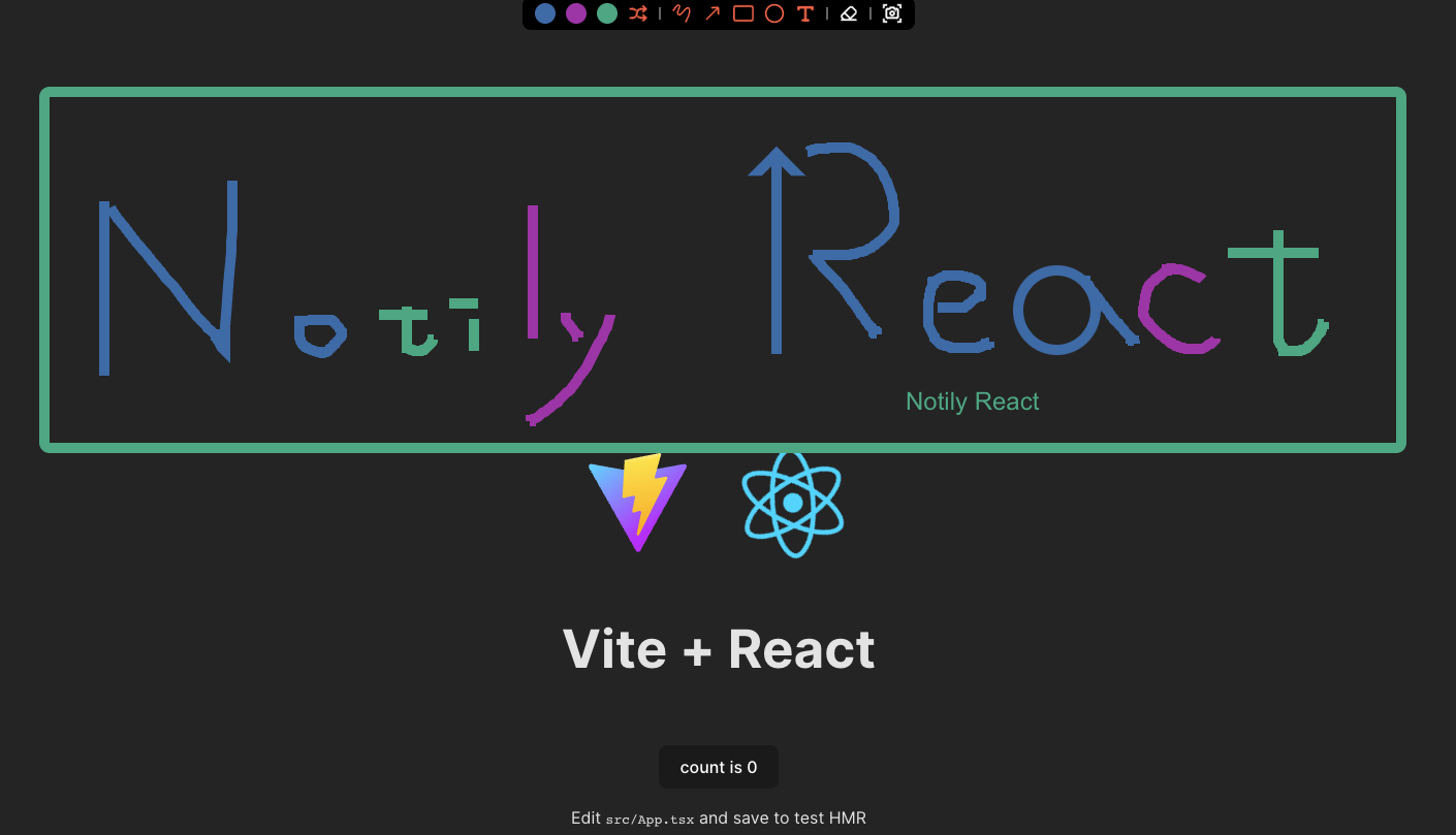 notily-react demo