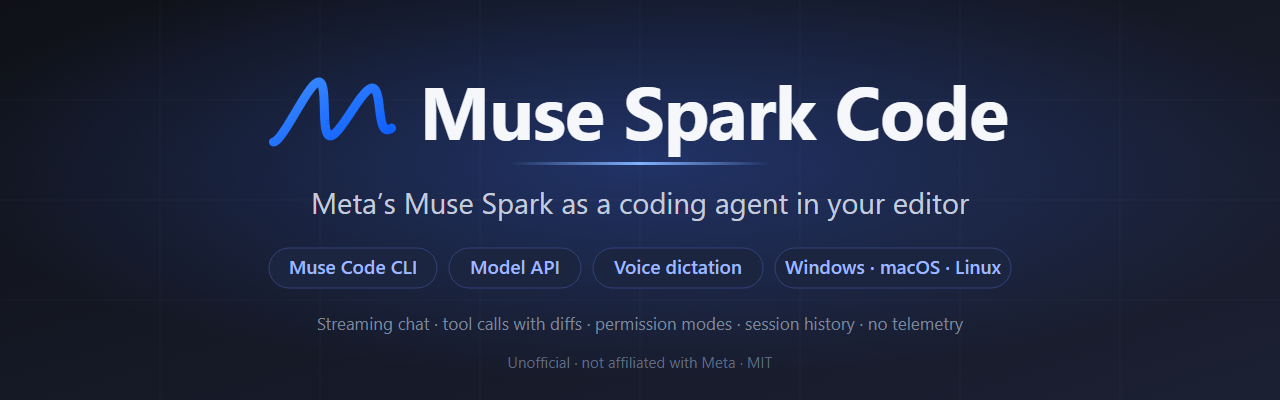 Muse Spark Code: Meta's Muse Spark as a coding agent inside VS Code