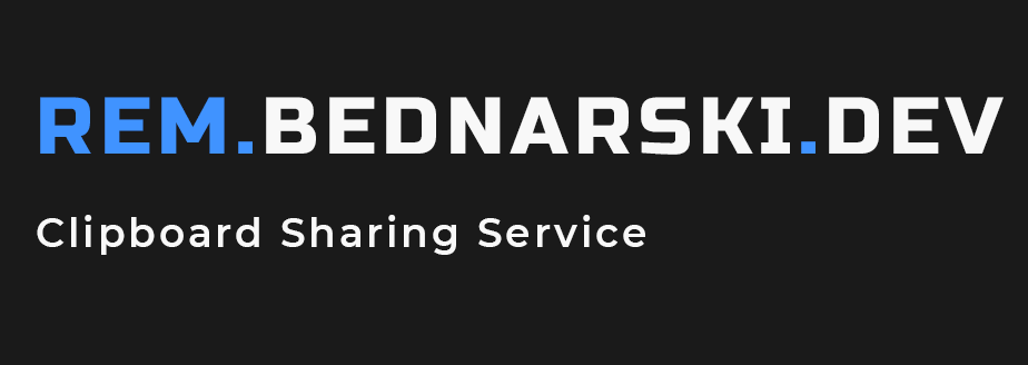 Rem - Clipboard Sharing Service