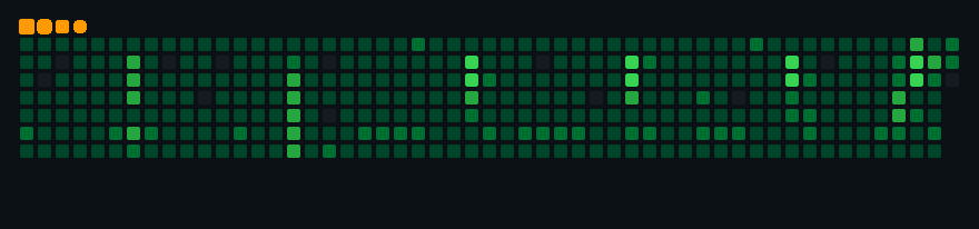 github contribution grid snake animation