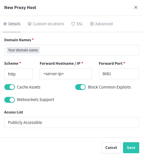 NGINX Proxy Manager