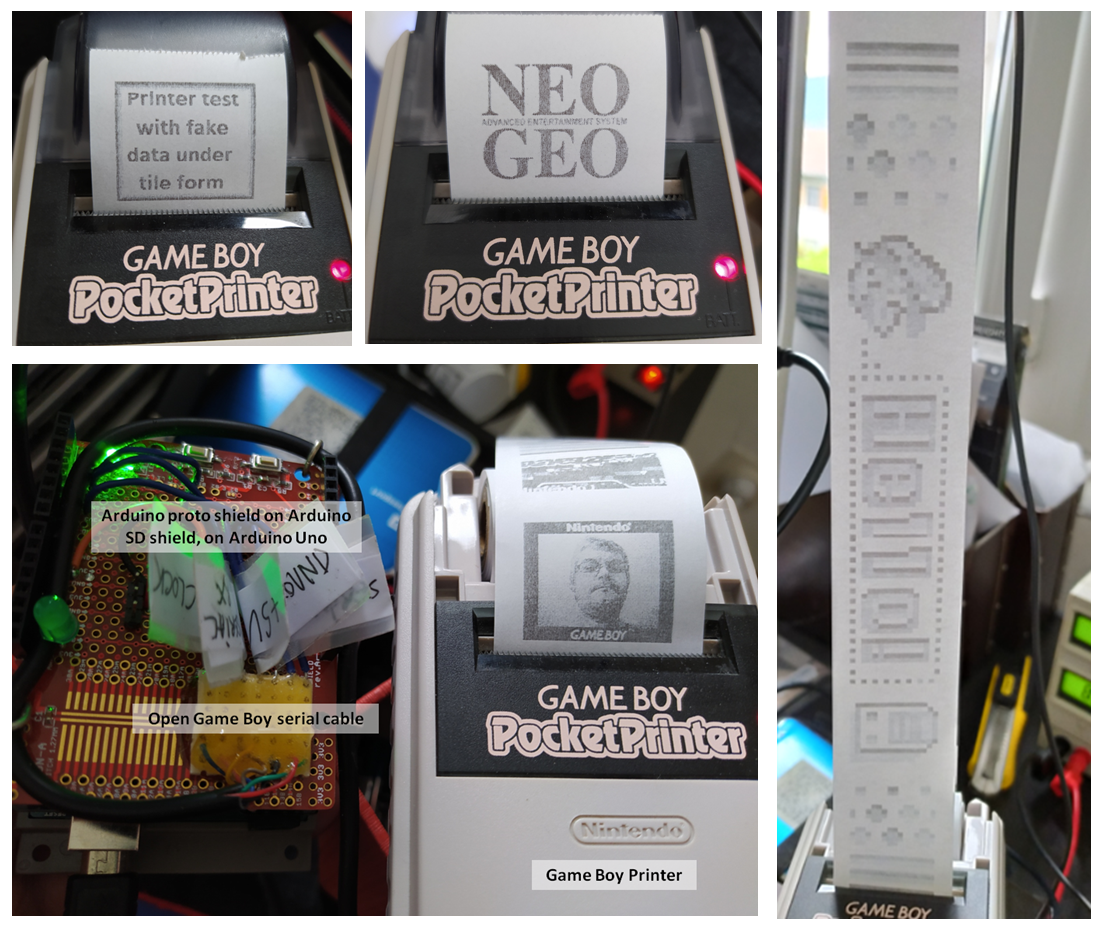 Printing a Game Boy Camera image