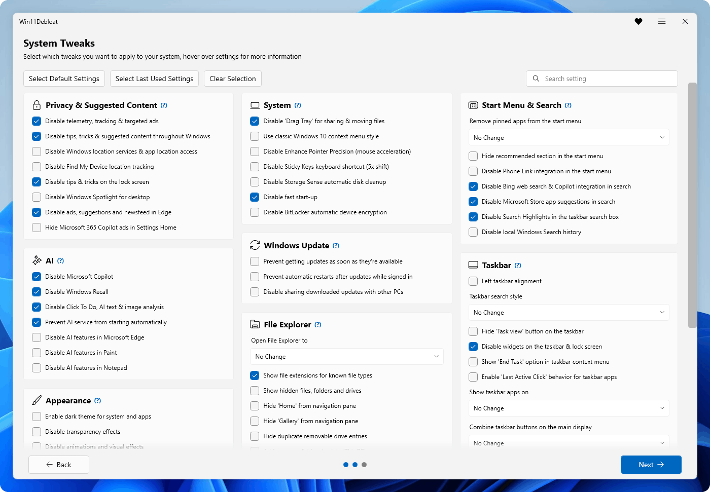 Win11Debloat — image 1