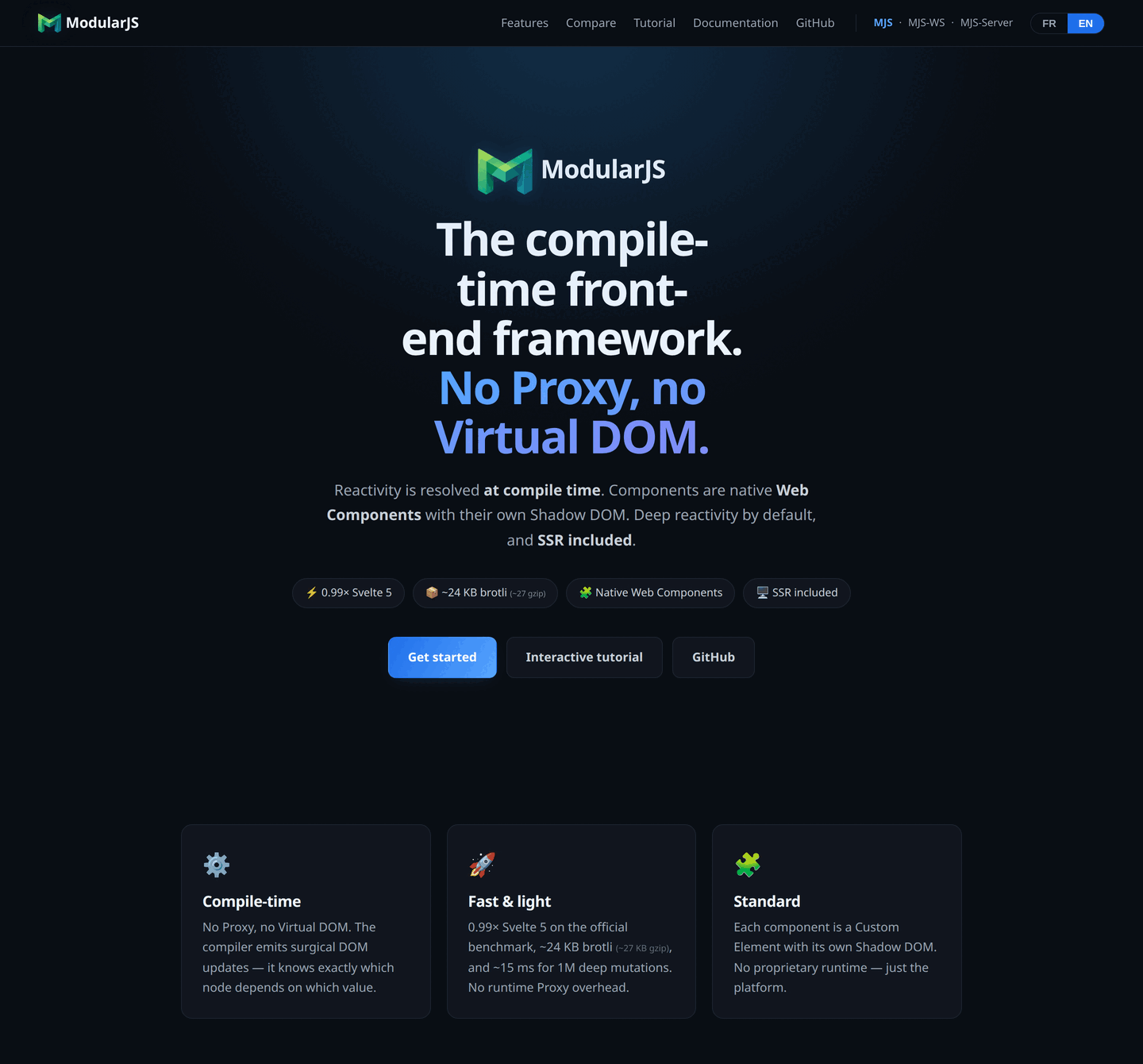 The ModularJS home page