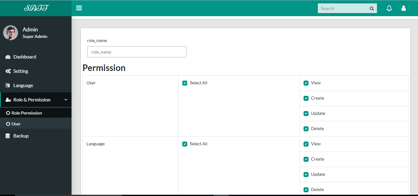 Laravel Role Permission Language And Installation System