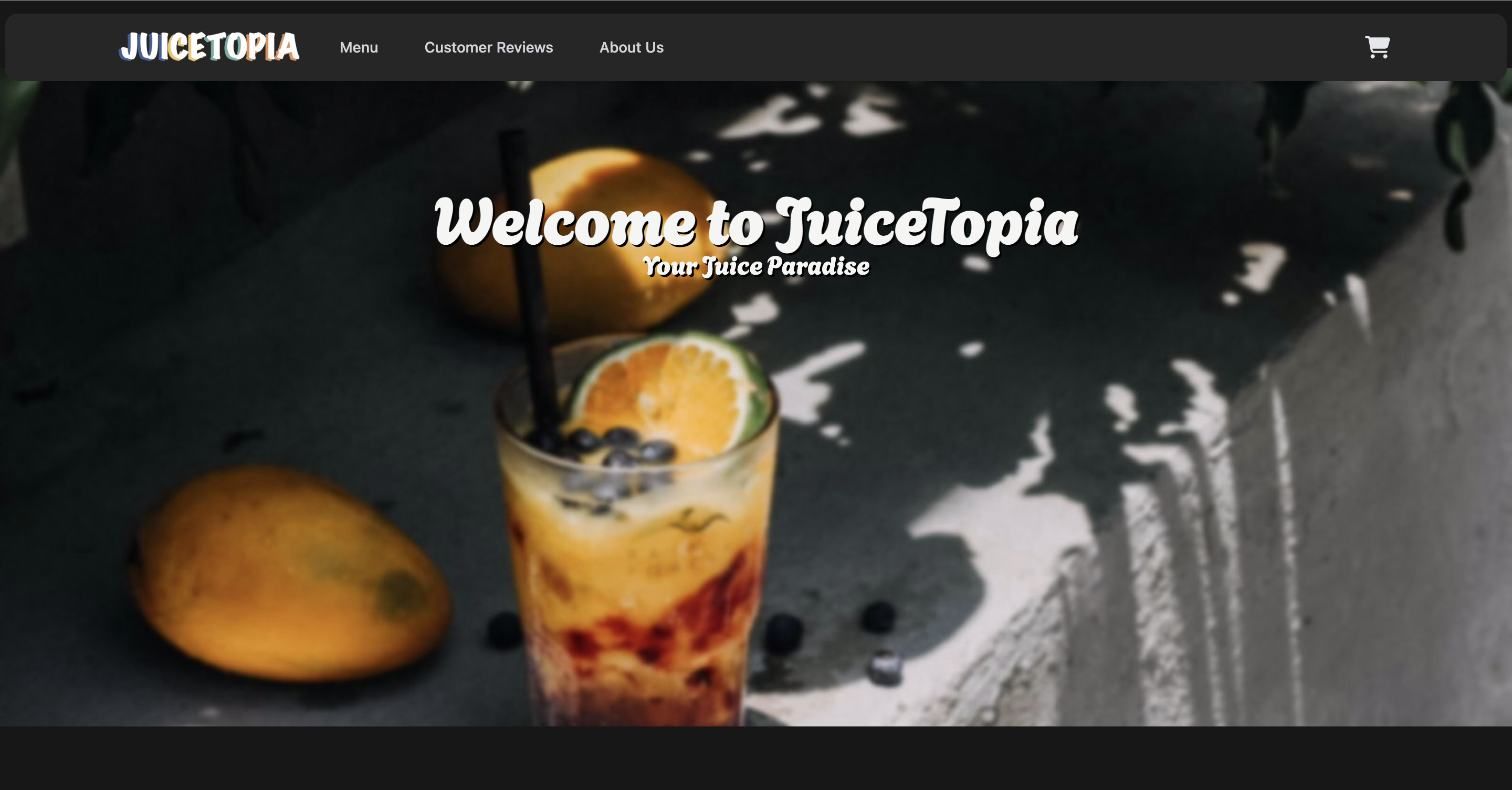 A screenshot of the Juice Topia website