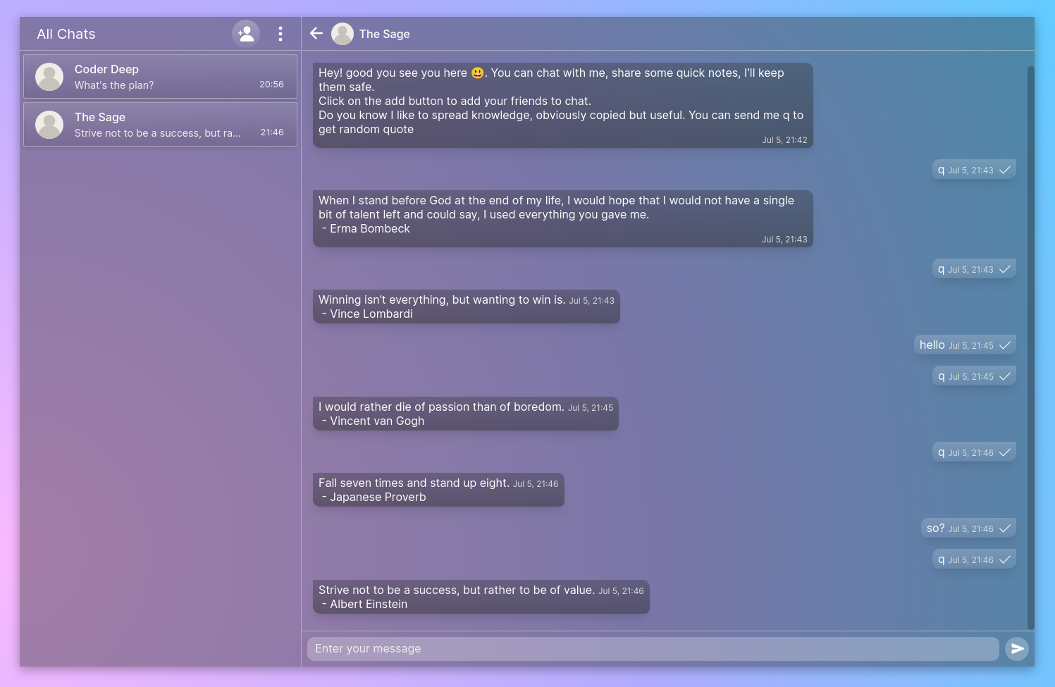 Chat screenshot