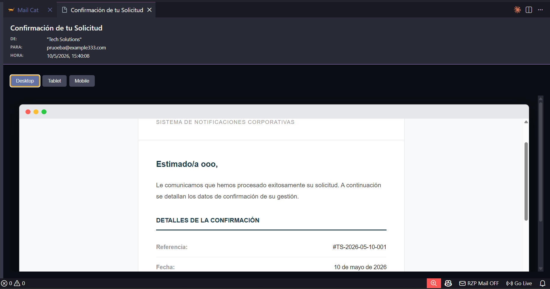 MailCat Email Preview Desktop