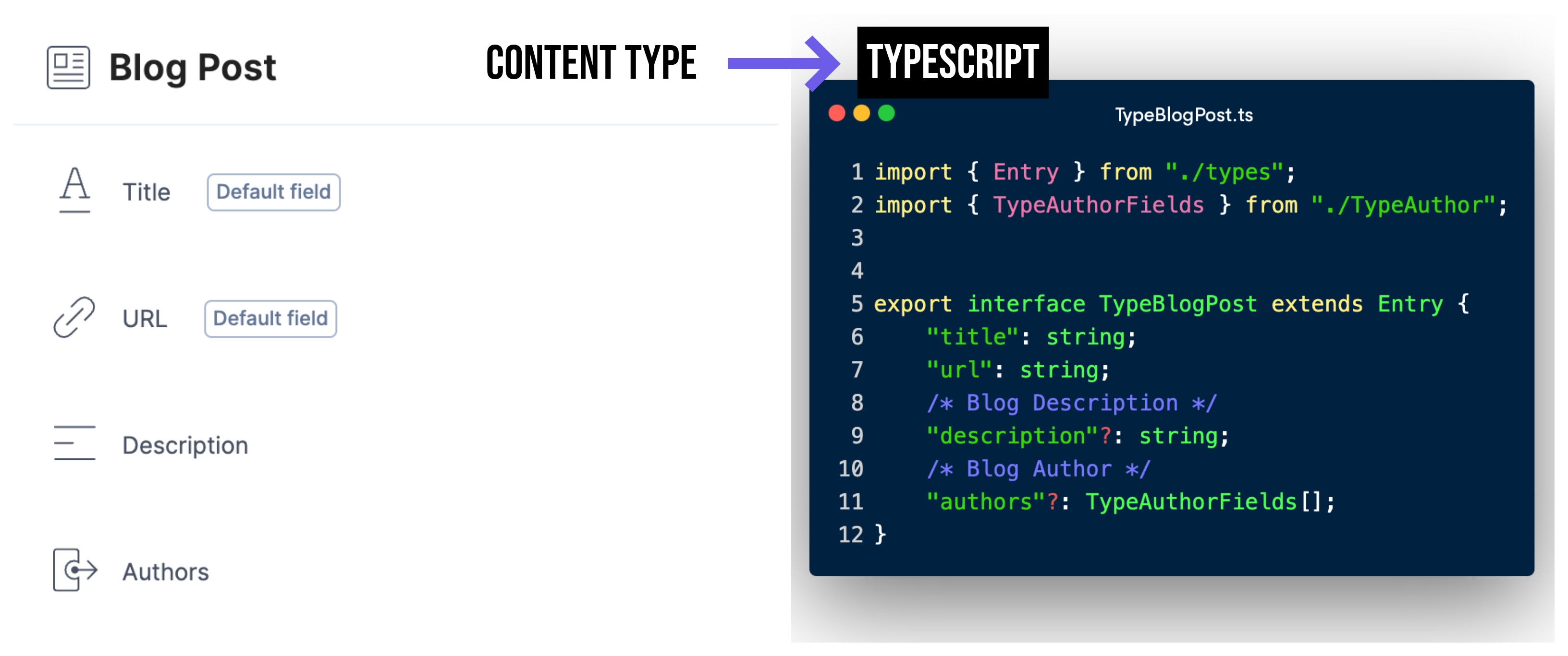 Content Type to Typescript