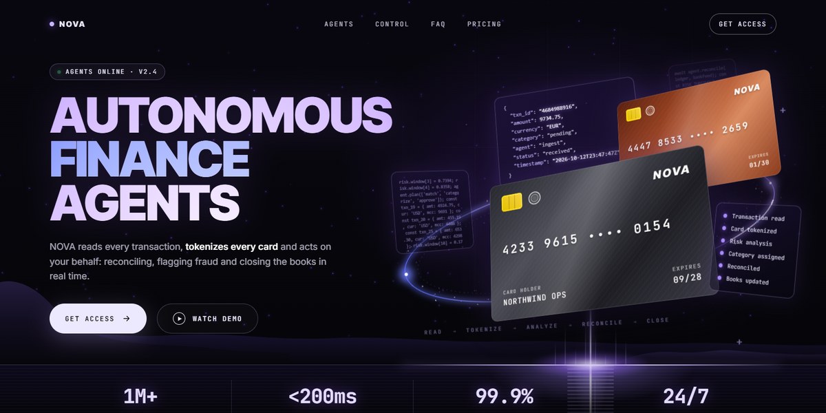 Card Scanner Finance Page