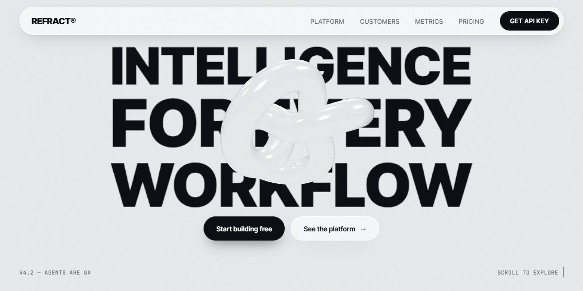 CRAFT Studio WebGL Landing Page