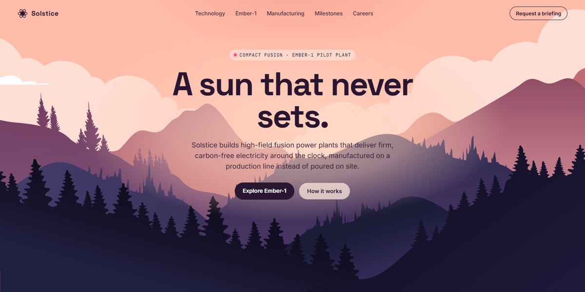 Sunset Scroll Story Page