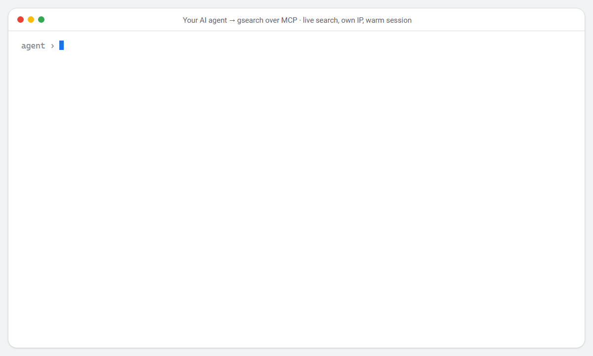 A live google_search call over MCP: python 3.14 release notes, 9 results in 1.5 s, every link resolved to its real URL, plus People also ask