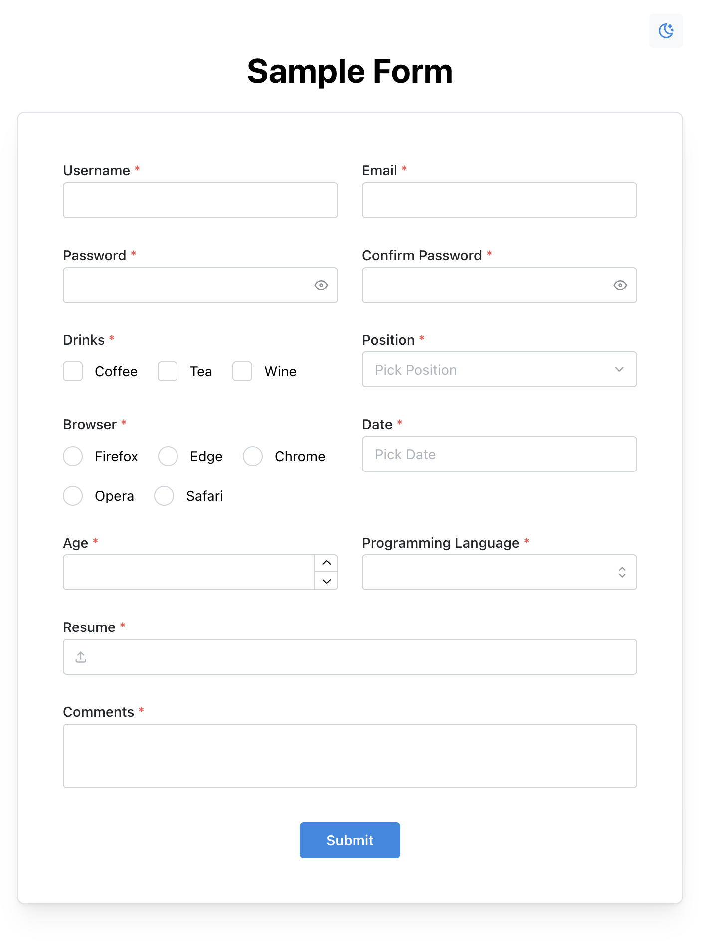 Sample Form