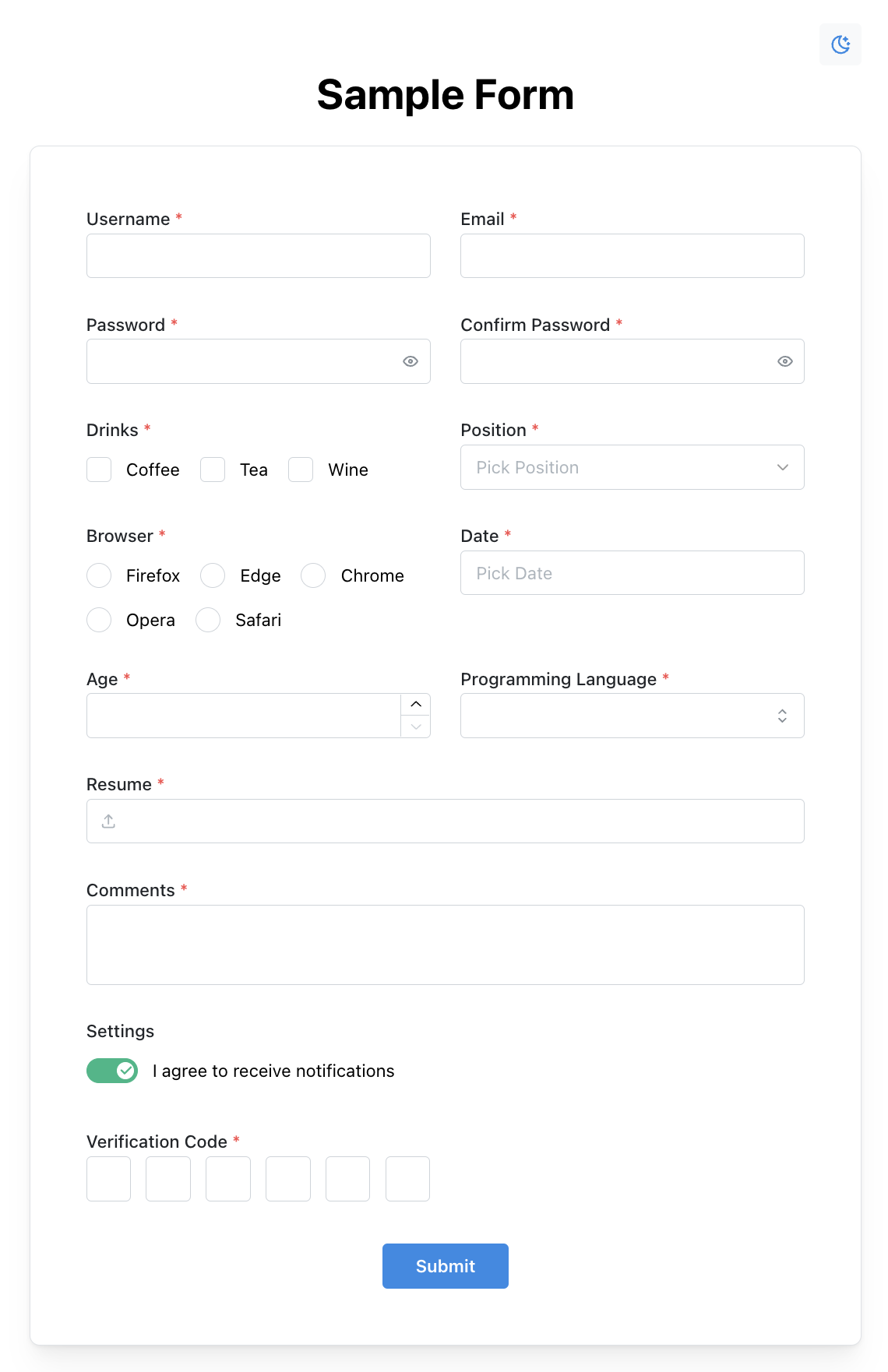 Sample Form