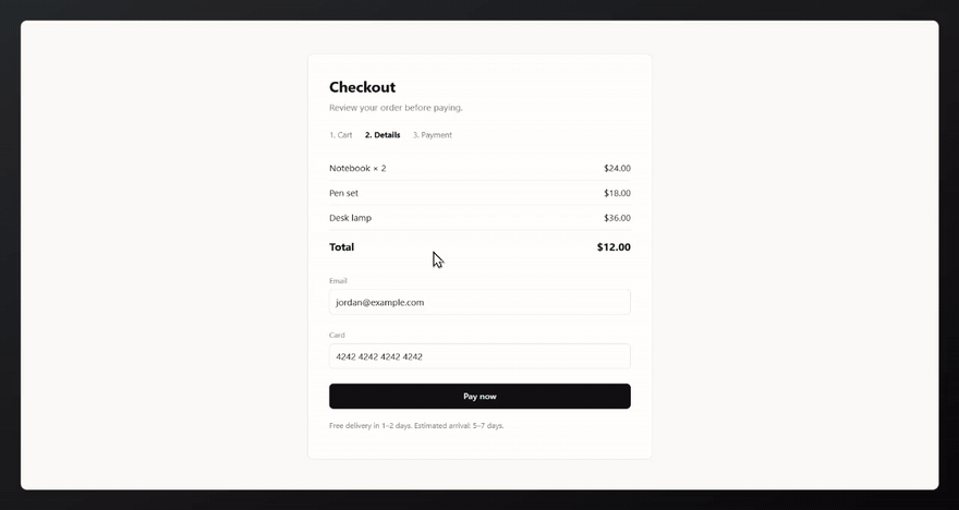 Snipflag in action: capture a checkout page, number and box the problems, pixelate the email and card, create the Linear issue, and open it in Linear