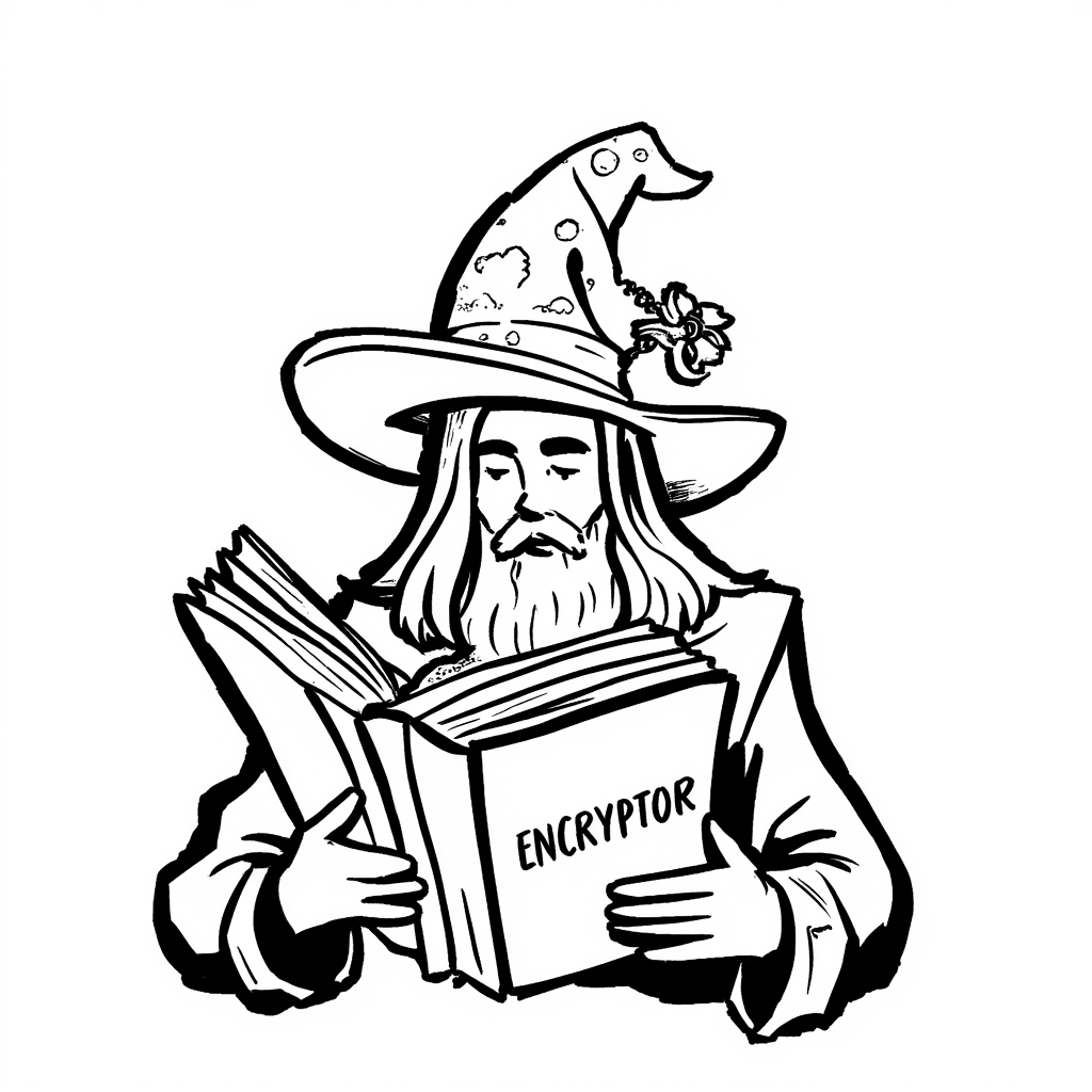 Wizard reading a spellbook