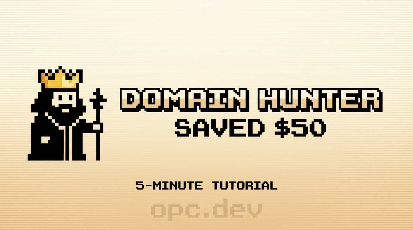 How Domain Hunter Skill Saved Me $50 on Domain Registration (5-Minute Tutorial)