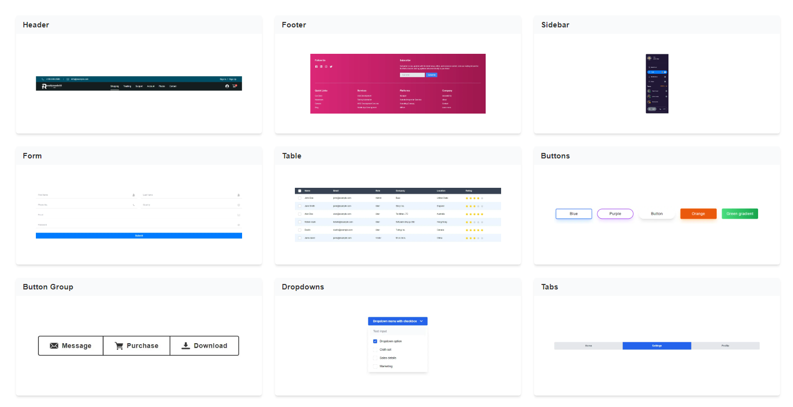 Css Components Design GitHub - Readymadeui/tailwind-css-components