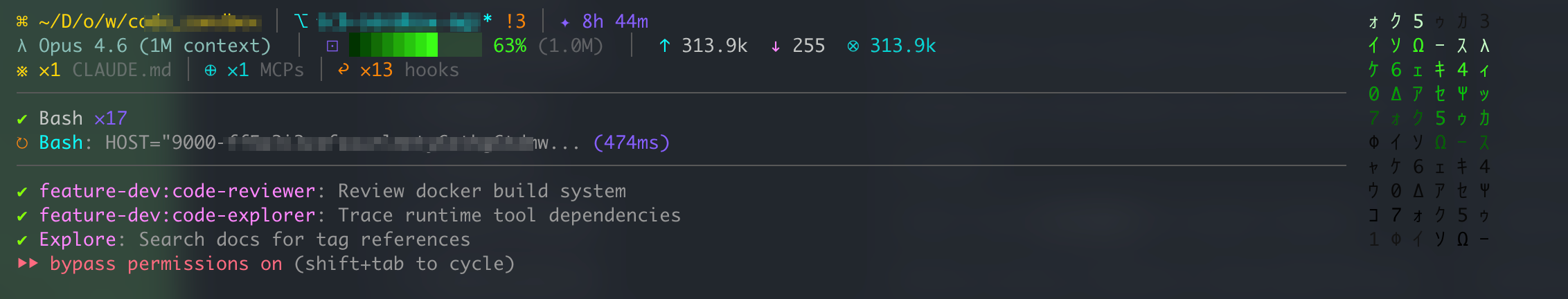 pi-shannon-statusline screenshot 1
