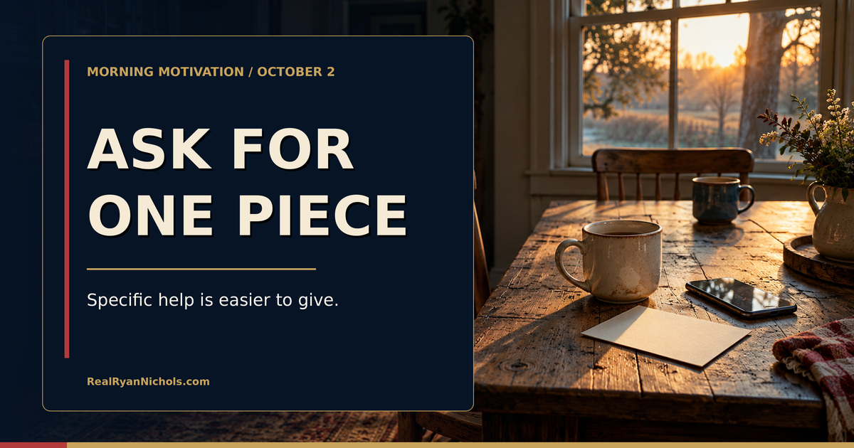 Ask for One Piece of Help Before the Whole Thing Breaks social preview