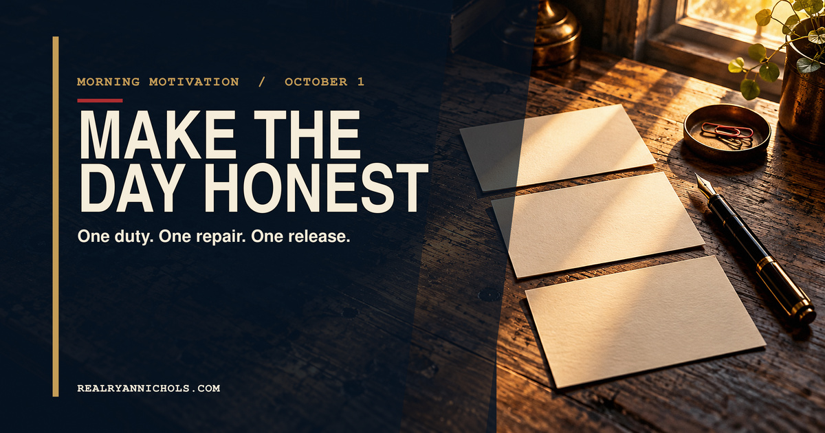 Make the Day Honest Before You Make It Ambitious social preview
