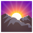 Sunrise Over Mountains on JoyPixels
