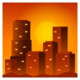 Sunset Over Buildings on JoyPixels