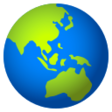 Earth Globe Asia-australia on JoyPixels