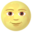 Full Moon With Face on JoyPixels