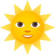 Sun With Face on JoyPixels