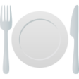 Fork And Knife With Plate on JoyPixels