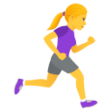 Woman Running Facing Right on JoyPixels