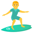 Man Surfing on JoyPixels