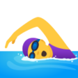 Woman Swimming on JoyPixels