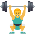 Man Lifting Weights on JoyPixels