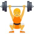 Person Lifting Weights on JoyPixels