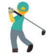 Man Golfing on JoyPixels