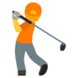 Person Golfing on JoyPixels