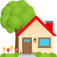 House With Garden on JoyPixels