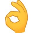 Ok Hand Sign on JoyPixels