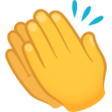 Clapping Hands Sign on JoyPixels