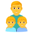 Family: Man, Boy, Boy on JoyPixels